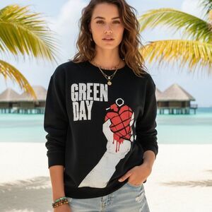 Vintage Green Day "American Idiot" Graphic Sweatshirt – Size Small